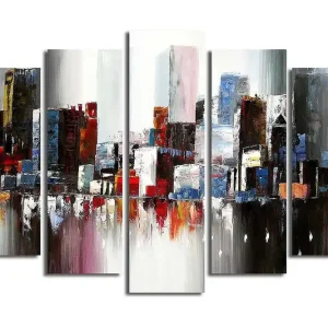 Handla nu Canvastavla 5-pack Flerfärgad 19x60 cm - Inredning