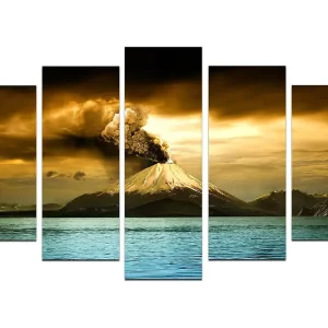 Canvastavla Nature 5-pack Flerfärgad 20x60 cm - Inredning Erbjudande
