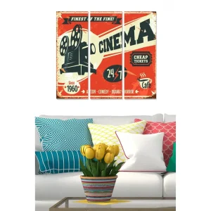 Erbjudande Canvastavla Entertainment 3-pack Flerfärgad 20x50 cm - Inredning