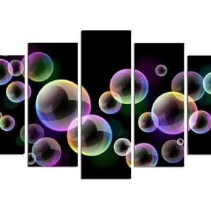 Kundfavorit Tavla Abstract 5-pack Flerfärgad 20x60 cm - Inredning