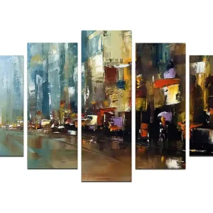 Kampanj Tavla Abstract 5-pack Flerfärgad 20x60 cm - Inredning