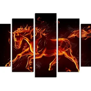Expressleverans Canvastavla Christmas Animals 5-pack Flerfärgad 20x60 cm - Inredning