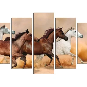 Canvastavla Animals 5-pack Flerfärgad 20x60 cm - Inredning Säker betalning
