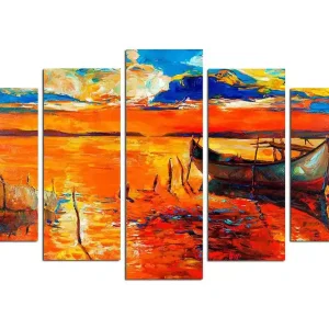 Canvastavla Nature 5-pack Flerfärgad 20x60 cm - Inredning Reapris