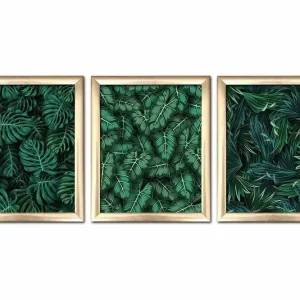 Tavla Floral med Ram 3-pack Flerfärgad 23,5x28,5 cm - Inredning Expressleverans