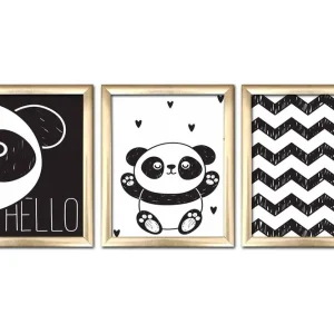Tavla Animal med Ram 3-pack Flerfärgad 23,5x28,5 cm - Inredning Kampanjpris