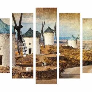 Köp online Dekorativ Canvastavla 5-Delar 70x19 cm Flerfärgad - Inredning