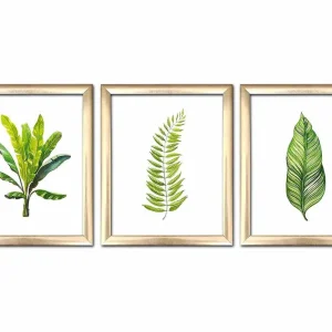 Begränsat erbjudande Tavla Floral med Ram 3-pack Flerfärgad 23,5x28,5 cm - Inredning