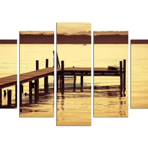 Dekorativ MDF-målning 5-Delar 20x60 cm Flerfärgad - Inredning Bästa pris