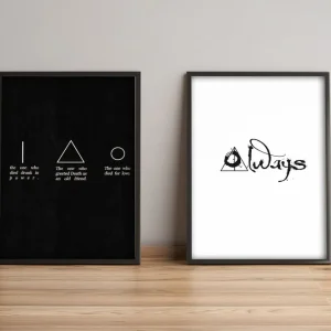 Snabb leverans Tavla Sayings med Ram 2-pack Flerfärgad 36x51 cm - Inredning