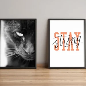 Tavla Animal med Ram 2-pack Flerfärgad 36x51 cm - Inredning Snabb frakt