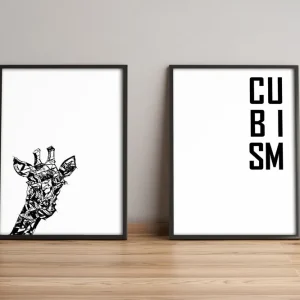 Utförsäljning Tavla Animals med Ram 2-pack Flerfärgad 36x51 cm - Inredning