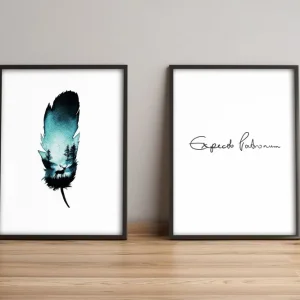 Snabb frakt Tavla Sayings med Ram 2-pack Flerfärgad 36x51 cm - Inredning