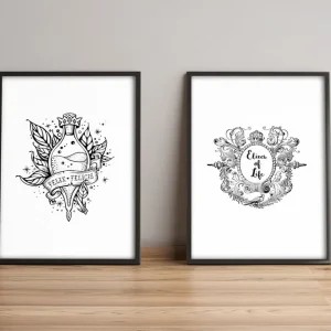 Tavla Sayings med Ram 2-pack Flerfärgad 36x51 cm - Inredning Fynd