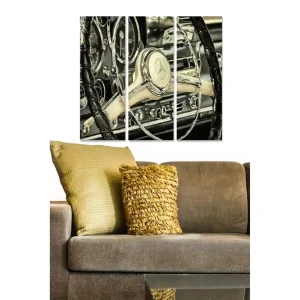 Rabatt Canvastavla Transportation 3-pack Flerfärgad 20x50 cm - Inredning