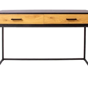 Nauerna Skrivbord 120 cm med Förvaring 2 Lådor Ekfärg/Svart - Möbler Fynd