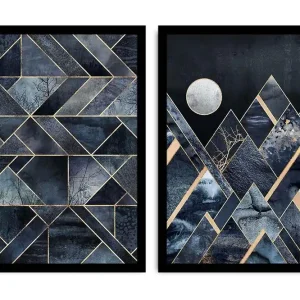 Dekorativ MDF-målning 2 Delar Flerfärgad - Inredning Utförsäljning