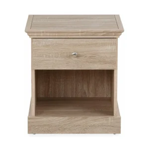 Loft24 Dareia Sängbord 45 cm med Förvaring Låda + Hylla Brun - Möbler Begränsat antal