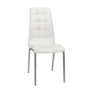 Loft24 Laima Matstol Konstläder 2-pack Vit - Möbler Snabb frakt