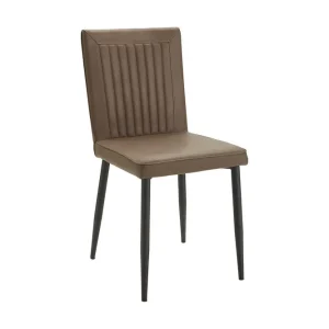 Nyhet Loft24 Pinon Matstol Konstläder 2-pack Brun - Möbler