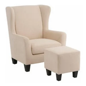 Billig Loft24 Silfa Fåtölj Microfiber Beige - Möbler