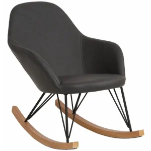 Outlet Loft24 Hetton Gungstol Konstläder Grå - Möbler