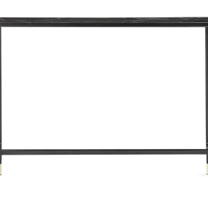 Venture Home Dipp Sidobord 100 cm Marmormönster Glas/Svart/Mässing - Möbler Kampanj
