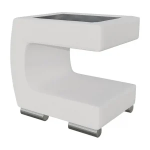 Stoliv Sängbord 43 cm Vänster Ecoläder/Vit - Möbler Köp nu