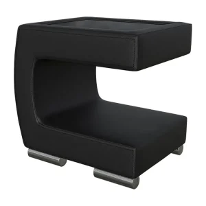 Begränsad tid Stoliv Sängbord 43 cm Vänster Ecoläder/Svart - Möbler