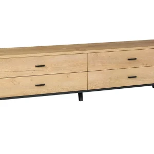 John TV-bänk 181x40x50 cm Beige/Brun - Möbler Bästa pris