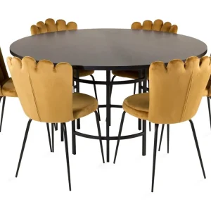 Furniture Fashion Copenhagen Matgrupp med 6 Limhamn Matstolar Gul Furniture Fashion - Möbler Trygg betalning