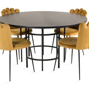 Furniture Fashion Copenhagen Matgrupp med 4 Limhamn Matstolar Gul Furniture Fashion - Möbler Reapris