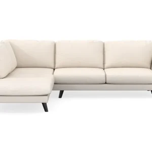 Scandi Days Trend Lyx 4-sits Vänstervänd L-formad Schäslongsoffa i Manchester Beige - Möbler Rea