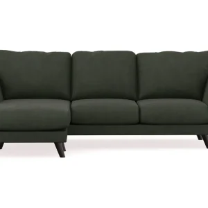 Scandi Days Trend Lyx 3-sits Vänstervänd L-formad Divansoffa i Manchester Mörkgrön - Möbler Premium