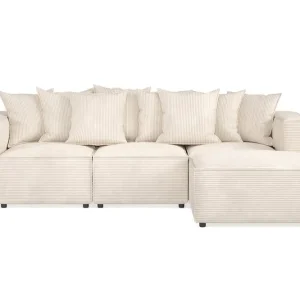 Andrarum Cubo 4-sits Vändbar L-formad Djup Modulsoffa med Divan i Manchester Beige - Möbler Beställ nu