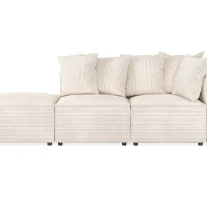 Köp nu Andrarum Cubo 3-sits Djup Modulsoffa + Fotpall i Manchester Beige - Möbler