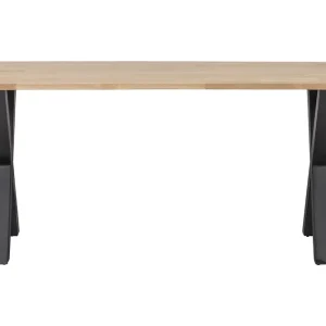 Köp online Tablo Matbord X-Formade Ben 180 cm Obehandlat Ek/Svart - Möbler