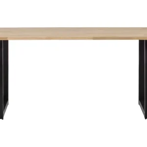 Begränsat erbjudande Tablo Matbord U-Formade Ben 160 cm Obehandlat Ek/Svart - Möbler