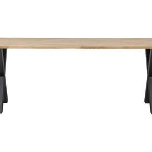 Outlet Tablo Matbord X-Formade Ben 220 cm Obehandlat Ek/Svart - Möbler