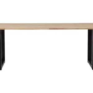 Sänkt pris Tablo Matbord U-Formade Ben 220 cm Obehandlat Ek/Svart - Möbler