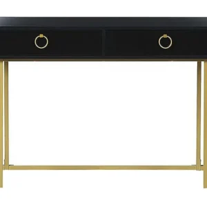 Sänkt pris Konsolbord/skrivbord svart/guld WESTPORT Svart - Möbler