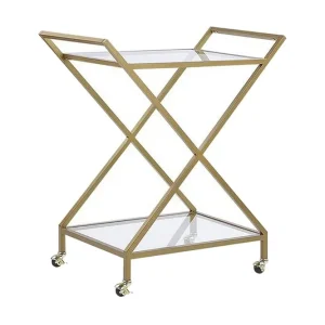Outlet Serveringsvagn glas/guld IVERA Guld - Möbler