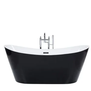 Badkar fristående 180 cm svart ANTIGUA Svart - Hus & renovering Endast idag