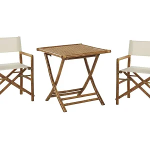 Utförsäljning Balkongset vit/beige MOLISE/SPELLO Trä/natur - Utemöbler
