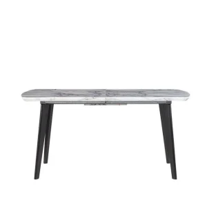 Billig Matbord hopfällbart 160/200 x 90 cm MOSBY Vit - Möbler
