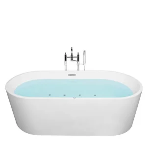 Badkar fristående med LED 170 cm vit HAVANA Vit - Hus & renovering Erbjudande