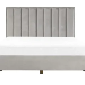 Rabatter Dubbelsäng med förvaring 180x200 cm SEZANNE Grå - Möbler