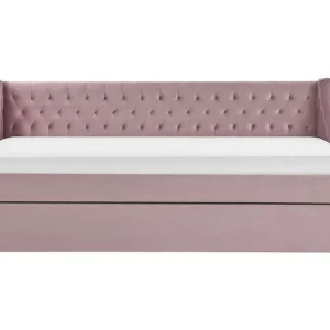 Kundfavorit Dagbädd 90 x 200 cm sammet rosa MONTARGIS Rosa - Möbler