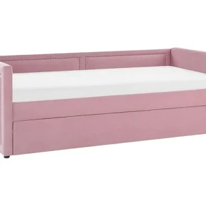 Billig Dagbädd 90 x 200 cm sammet rosa MIMIZAN Rosa - Möbler