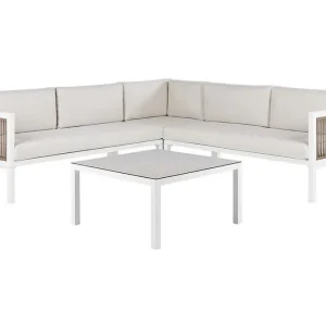 Kundfavorit Loungegrupp Utomhus vit/brun BORELLO Vit - Utemöbler